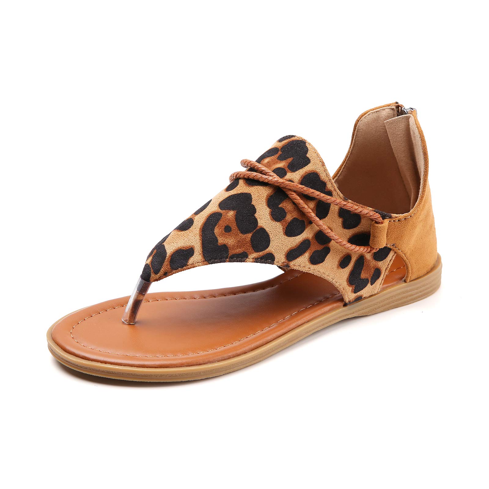 Tilocow Women's Vintage Posh Gladiator Sandals - Comfortable Flat Summer Flip Flops for Beach, Vacation & Casual Outfits