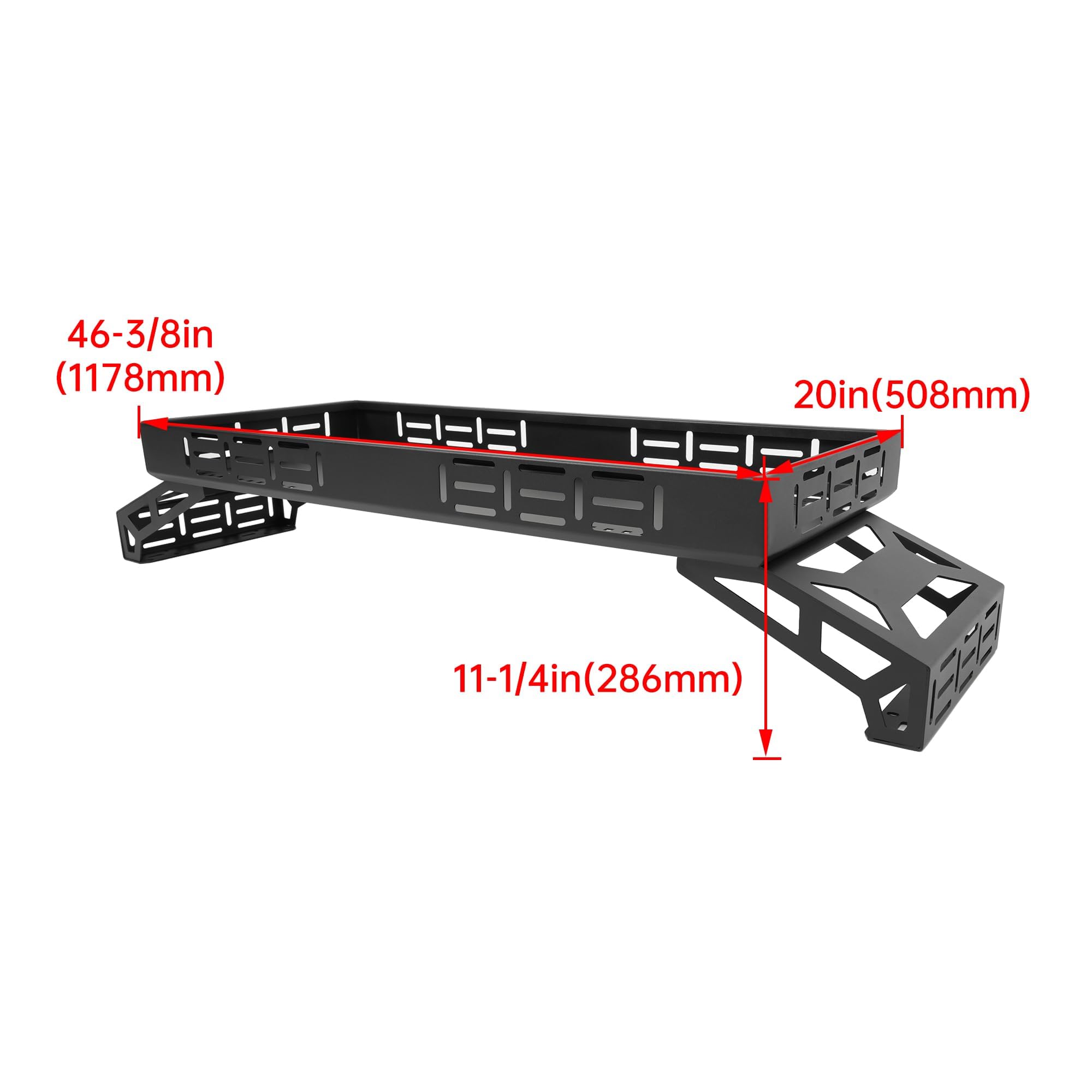 HECASA Adjustable Overbed Cargo Rack for UTV - Universal Fit 39.7