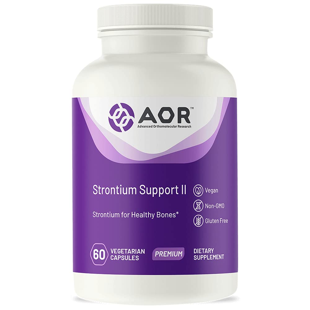 Strontium Support II - Vegan & Non-GMO Bone Health Supplement with AOR, 60 Capsules - Supports Strong Bones for Active Lifestyles & Aging Adults