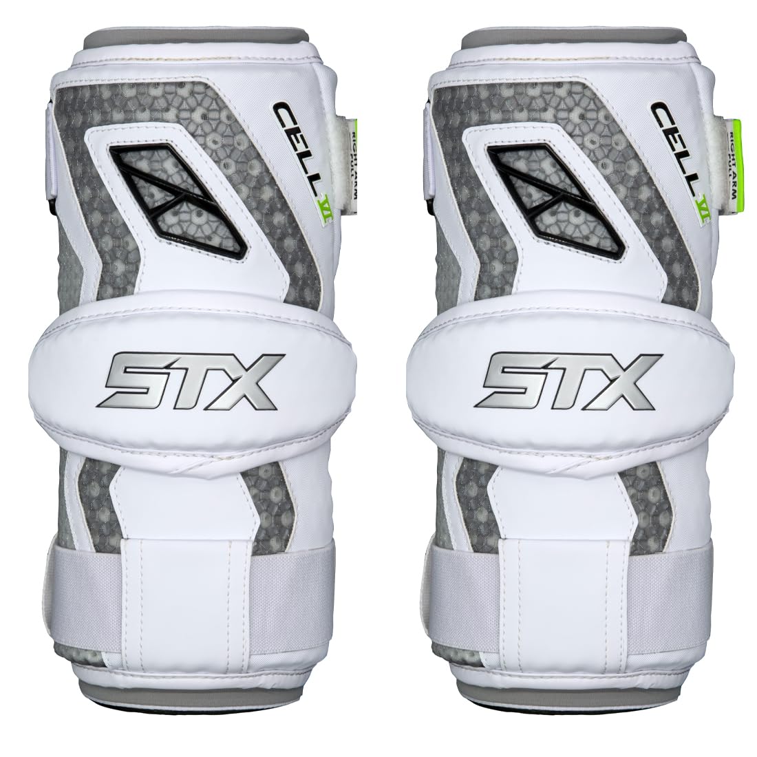STX Cell VI Lacrosse Arm Pads - Youth & Adult Protective Gear for Attack & Defense - Lightweight Breathable Pads for Lacrosse Training & Games