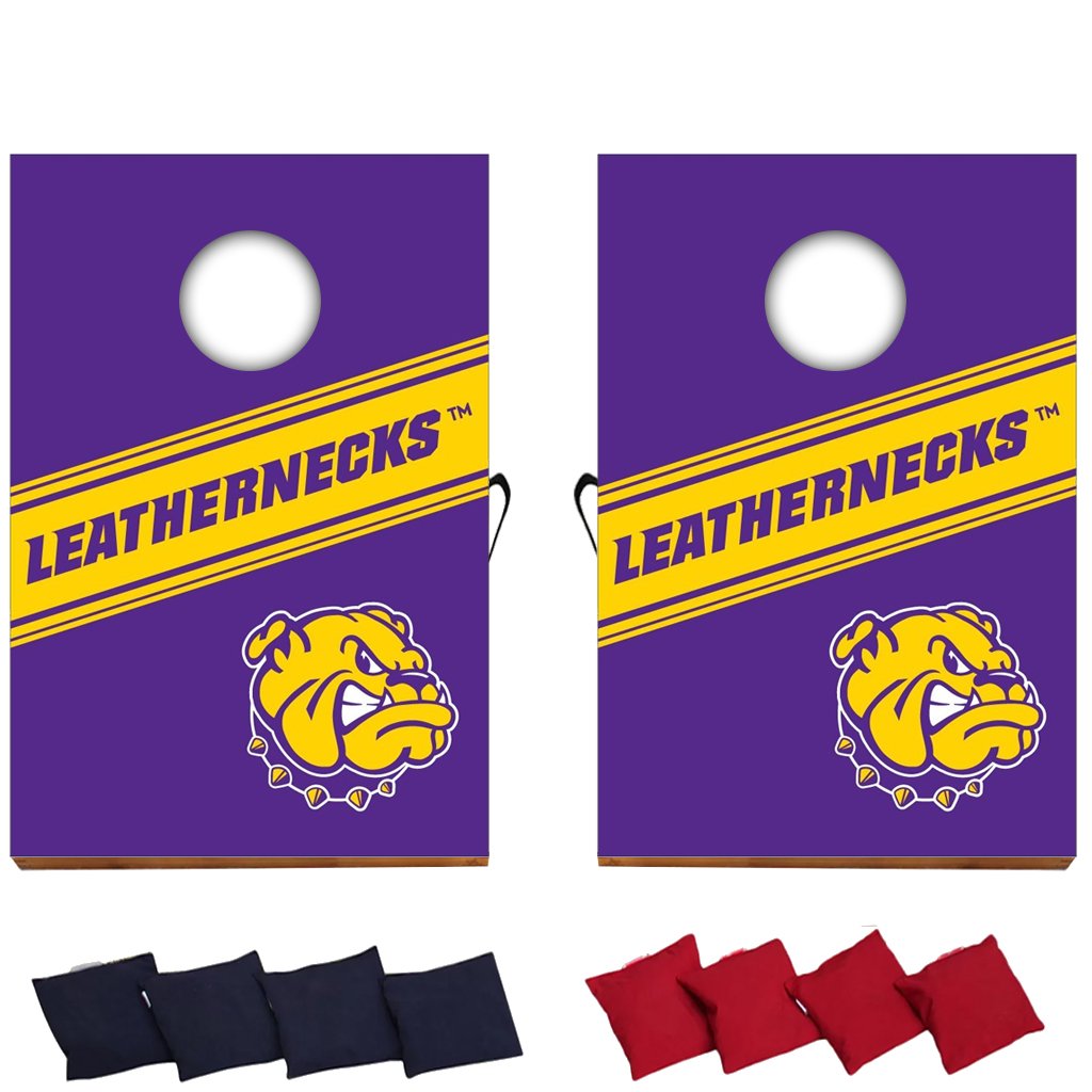 Western Illinois University Corn Hole Bag Toss Game Set - Premium Outdoor Lawn Game for Backyard Parties, Tailgating & College Events - VictoryStore Gift Games