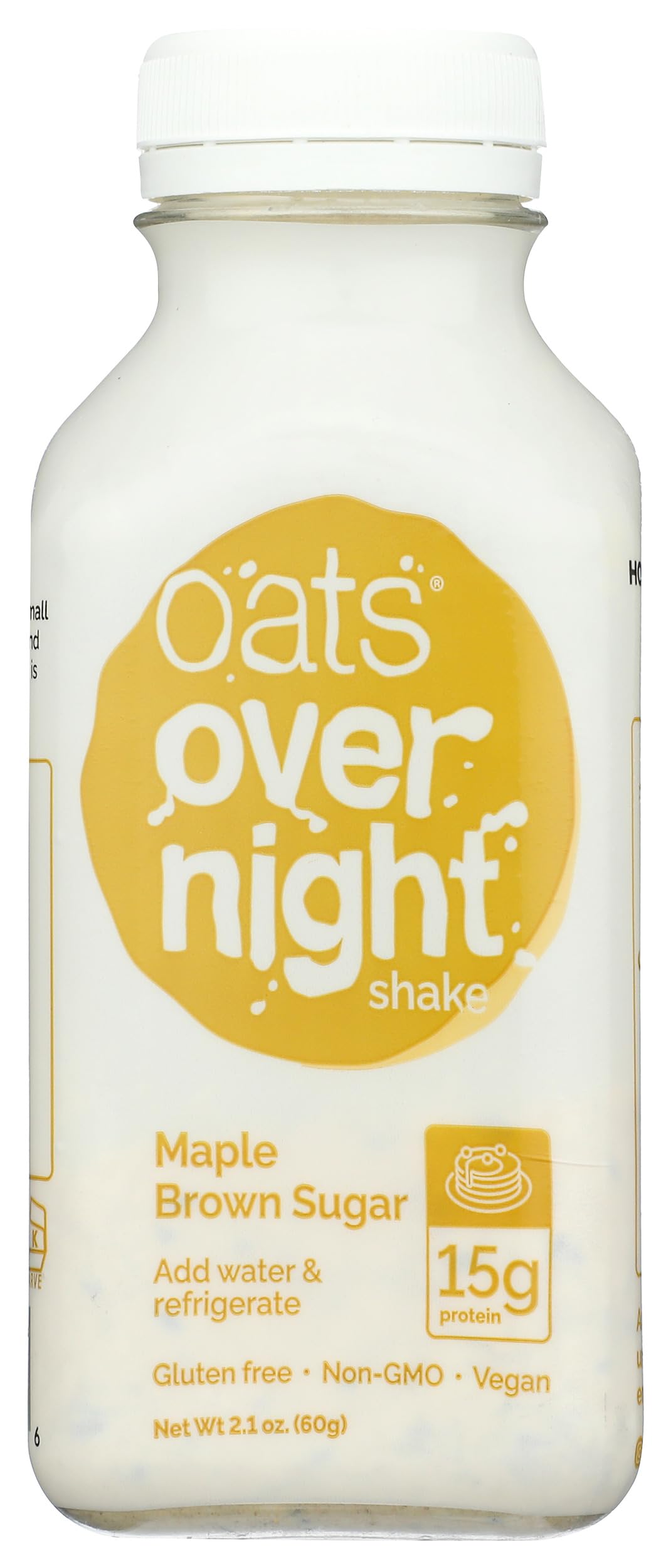 Oats Overnight Maple Brown Sugar Overnight Oats Shake - 2.2 oz Pack | High Protein Breakfast Meal Replacement | Quick & Easy Healthy Snack for Busy Mornings, Workouts, and On-the-Go Nutrition
