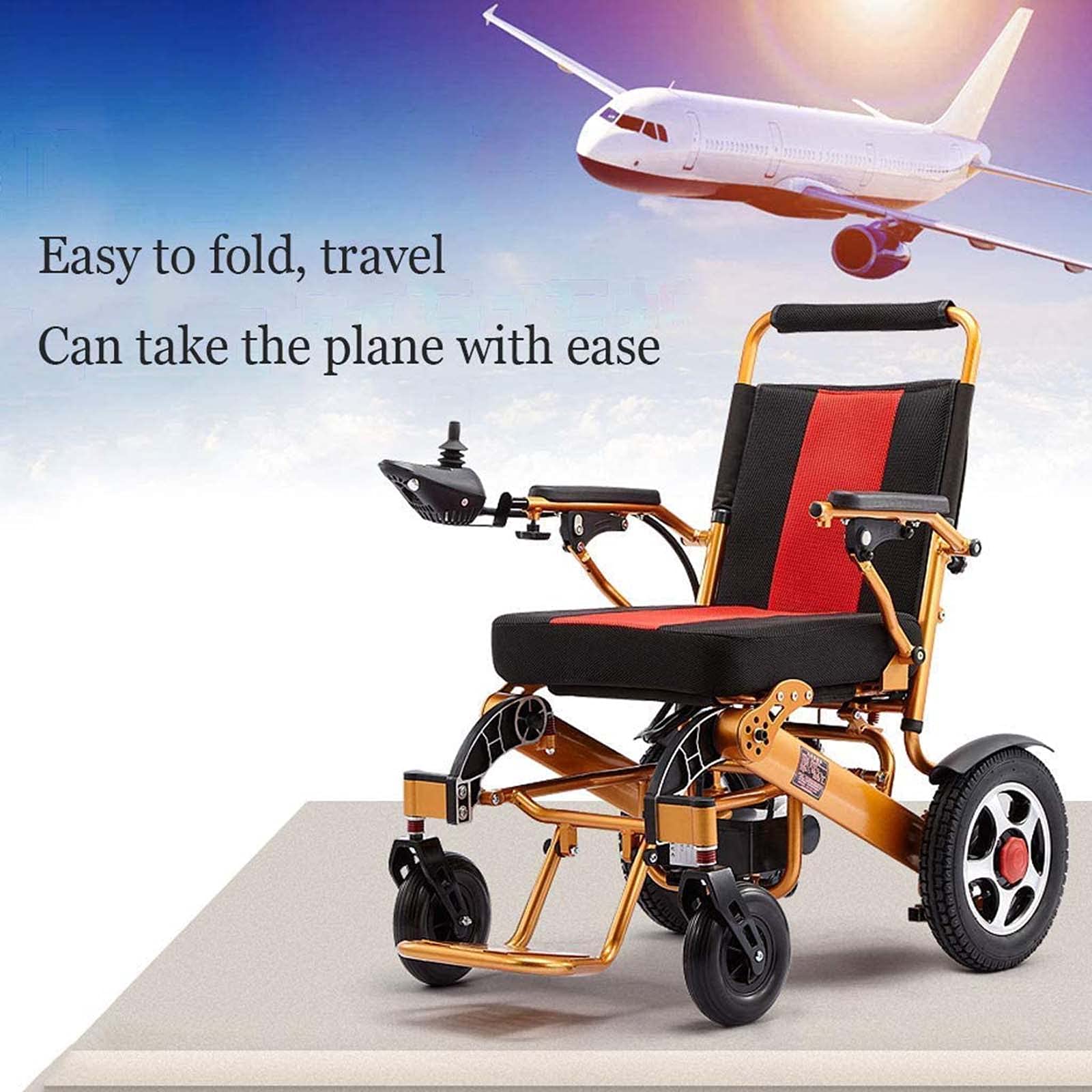 Lightweight Folding Electric Wheelchair for Adults & Seniors - All Terrain Mobility Scooter with Dual Motor, 12A Battery (15km Range) - Ideal for Indoor/Outdoor Use, Travel & Daily Commuting for People with Disabilities