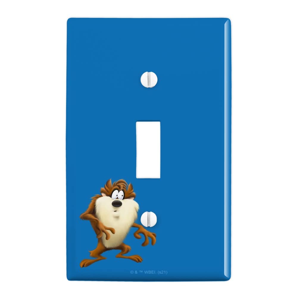 Looney Tunes Taz Wild Man Plastic Wall Decor Light Switch Plate Cover - Cartoon Character Home Decor for Bedroom, Living Room & Kids Room