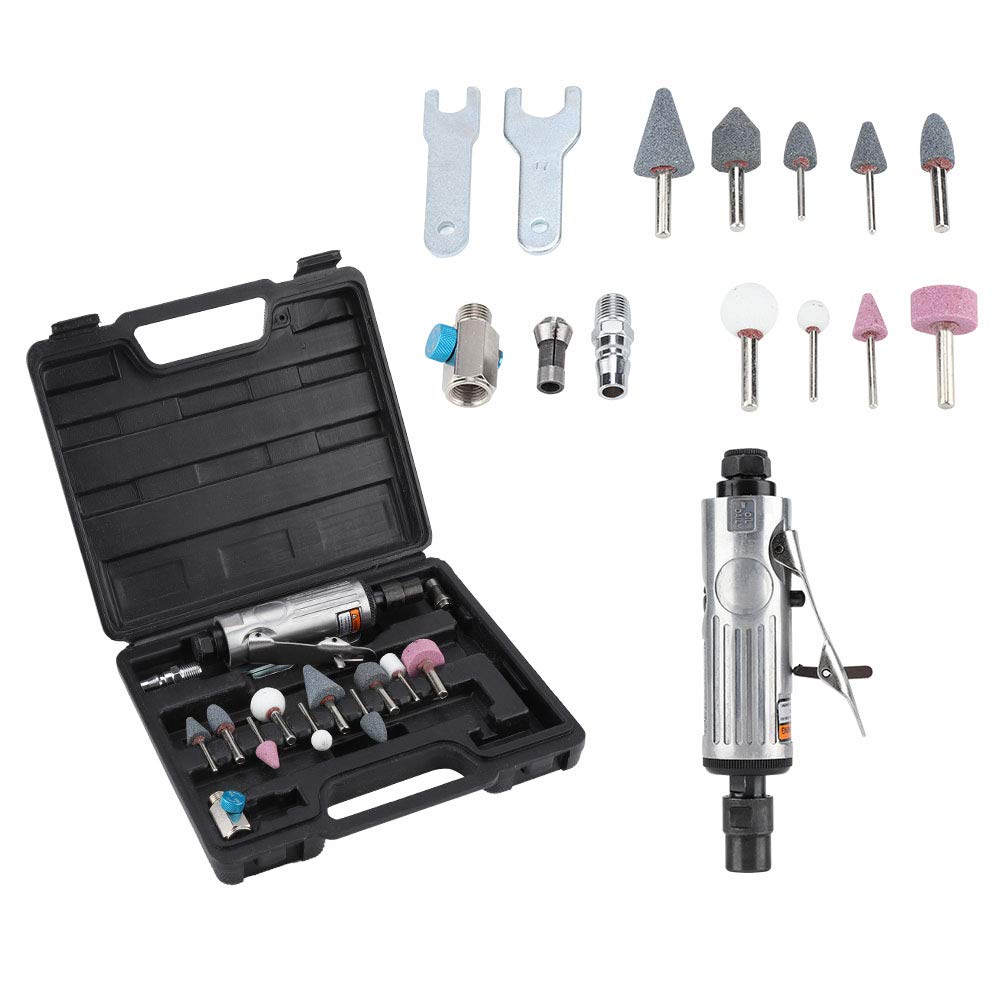 16 Pcs Air Die Grinder Kit - 25000 RPM 1/4