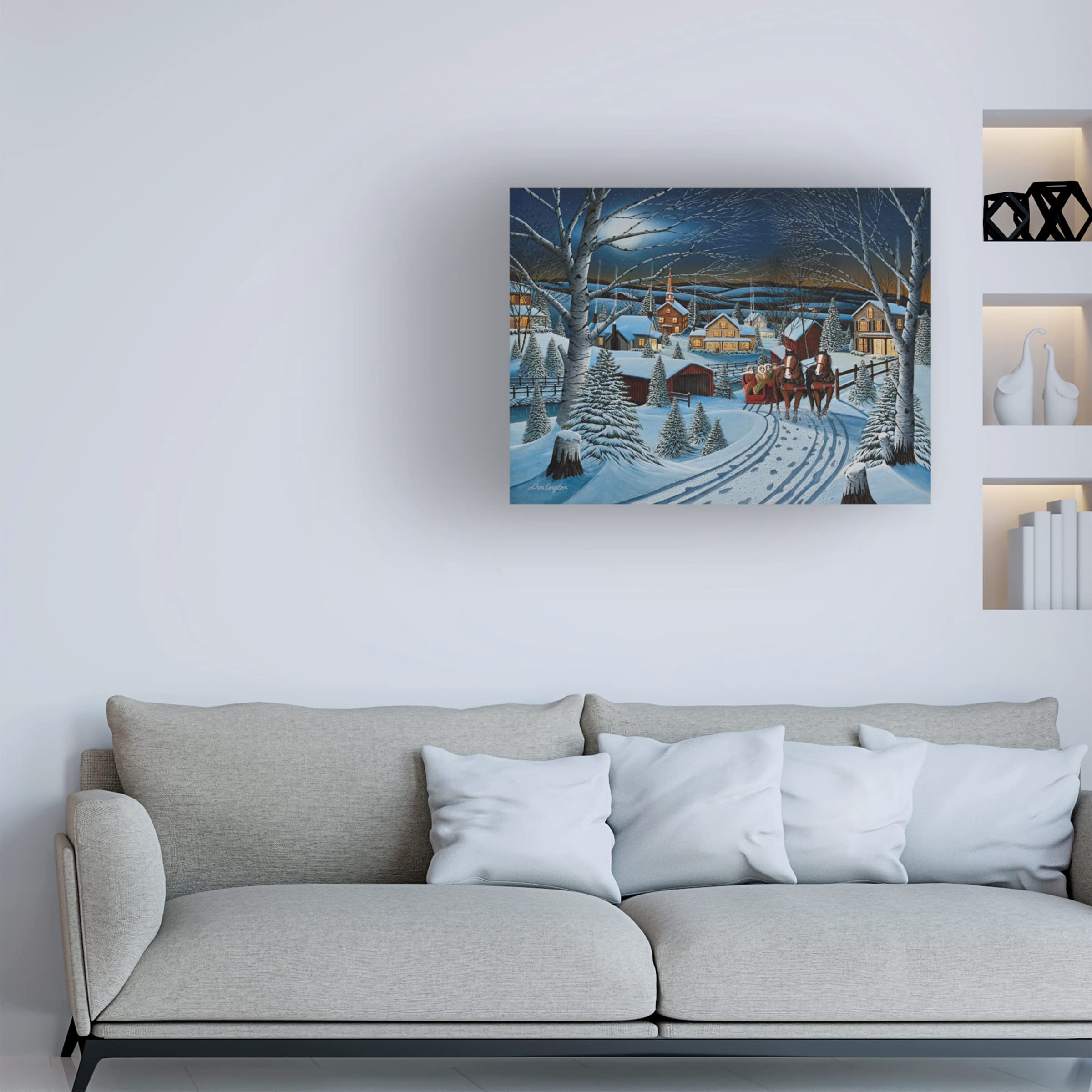 Trademark Fine Art 'To Grandmas House' Canvas Wall Art by Don Engler - Perfect for Living Room, Bedroom & Home Decor