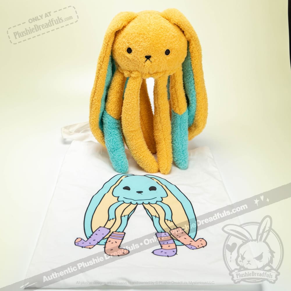 Plushie Dreadfuls Sensory Processing Disorder Jellyfish Rabbit Stuffed Animal - Soft Anxiety Relief Toy for Kids & Adults, Perfect for Therapy, Calming Sensory Needs and Emotional Support
