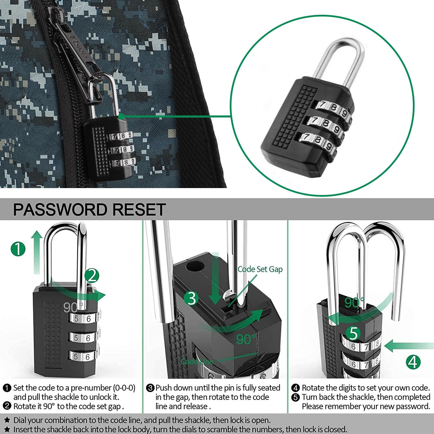 Mancro Camouflage Travel Laptop Backpack - Lightweight Anti-Theft USB Charging Laptop Bag with Lock for Men & Women - Fits 15.6 Inch Laptop & Computer - Perfect for Work, School, Travel & Outdoor Adventures