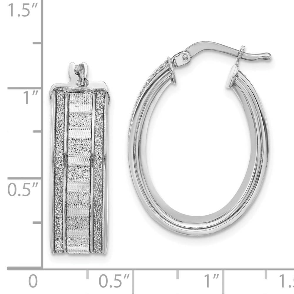 Sterling Silver 8mm Glitter Hoop Earrings for Parties & Gifts