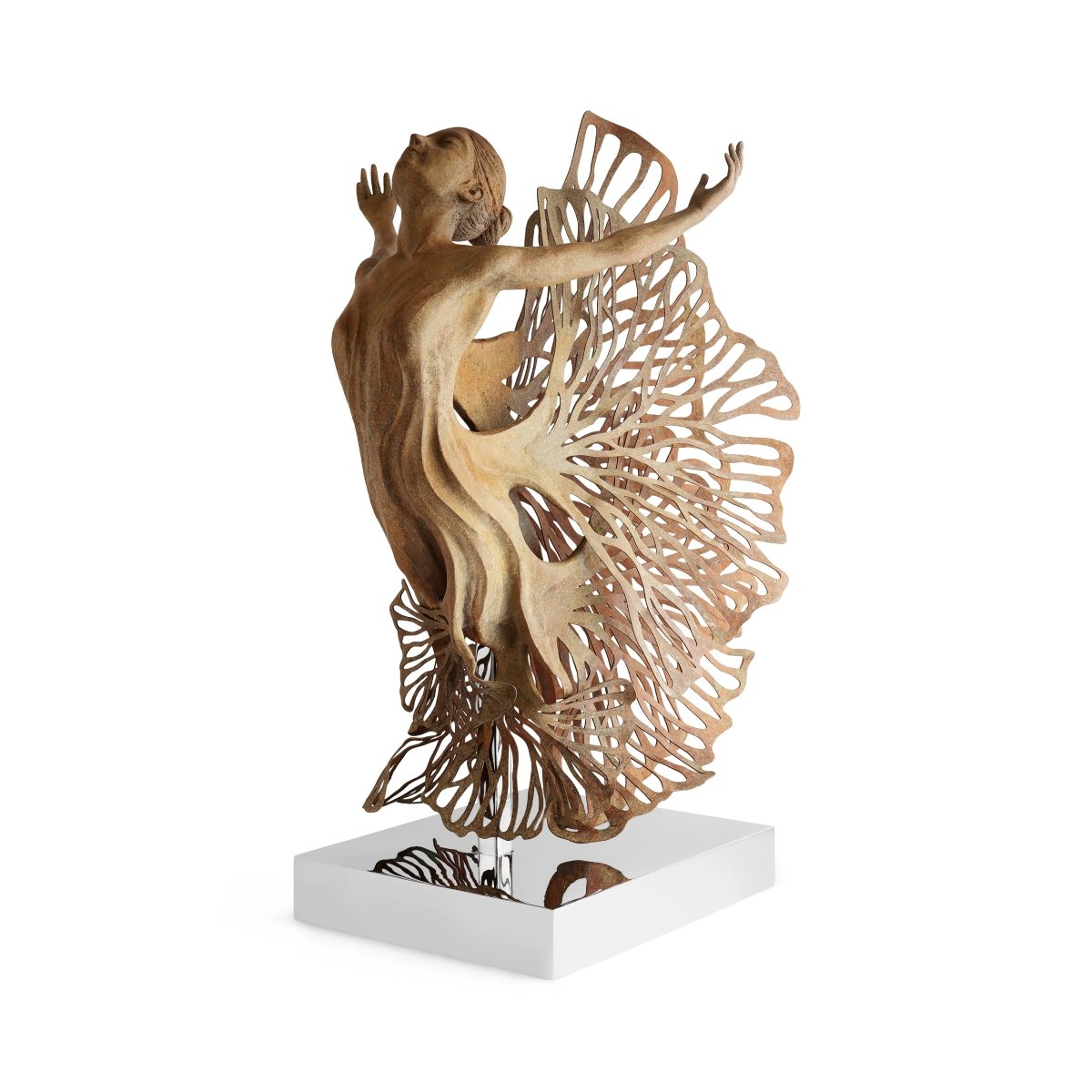 Ginkgo Fairy Sculpture - Handcrafted Home Decor, Unique Gift for Nature Lovers - Perfect for Living Room, Garden & Meditation Spaces