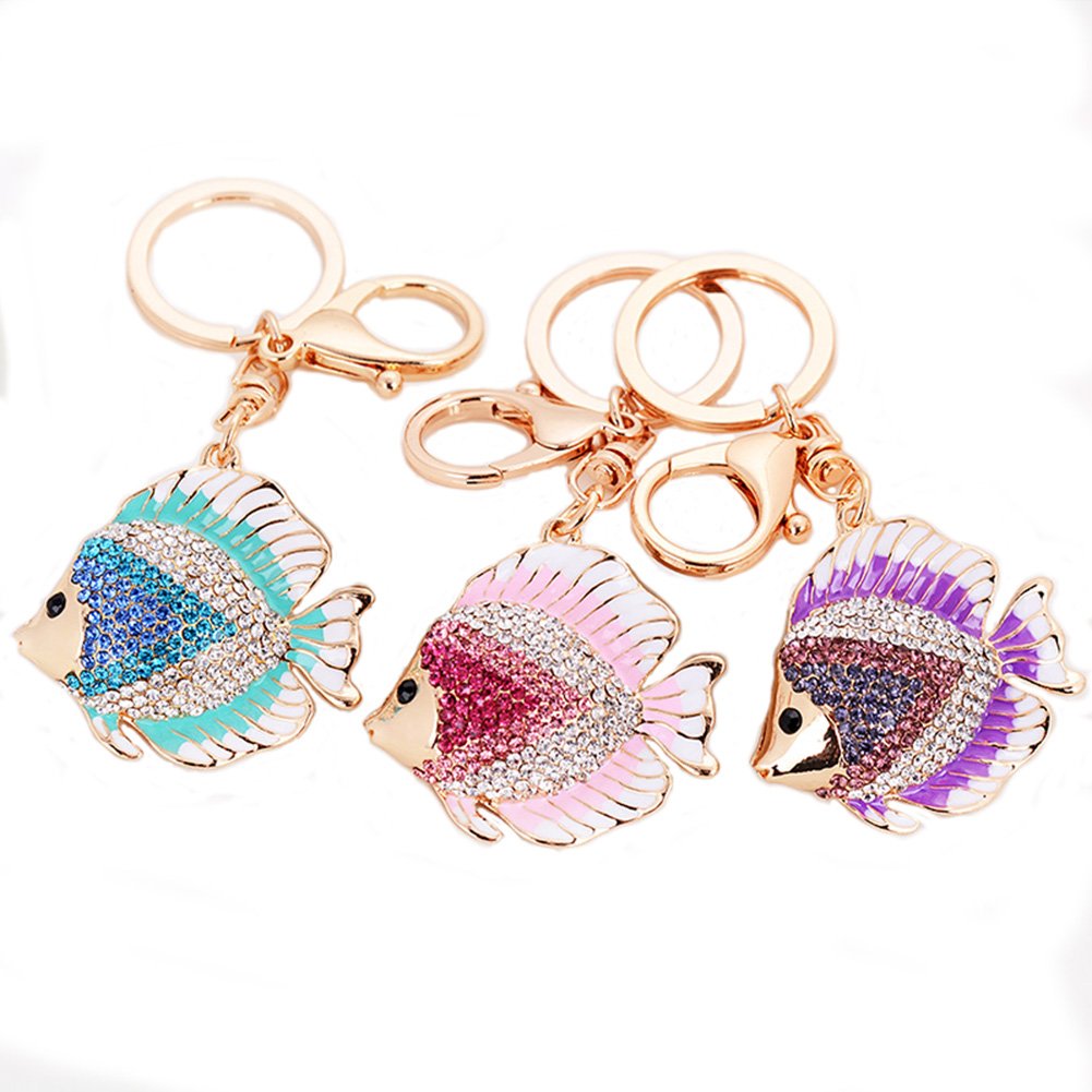 JIAHATE Cute Goldfish Keychain - Marine Animal Keyring for Women, Fish Pendant Charm for Bags & Backpacks | Perfect Gift for Ocean Lovers, Beach Accessory