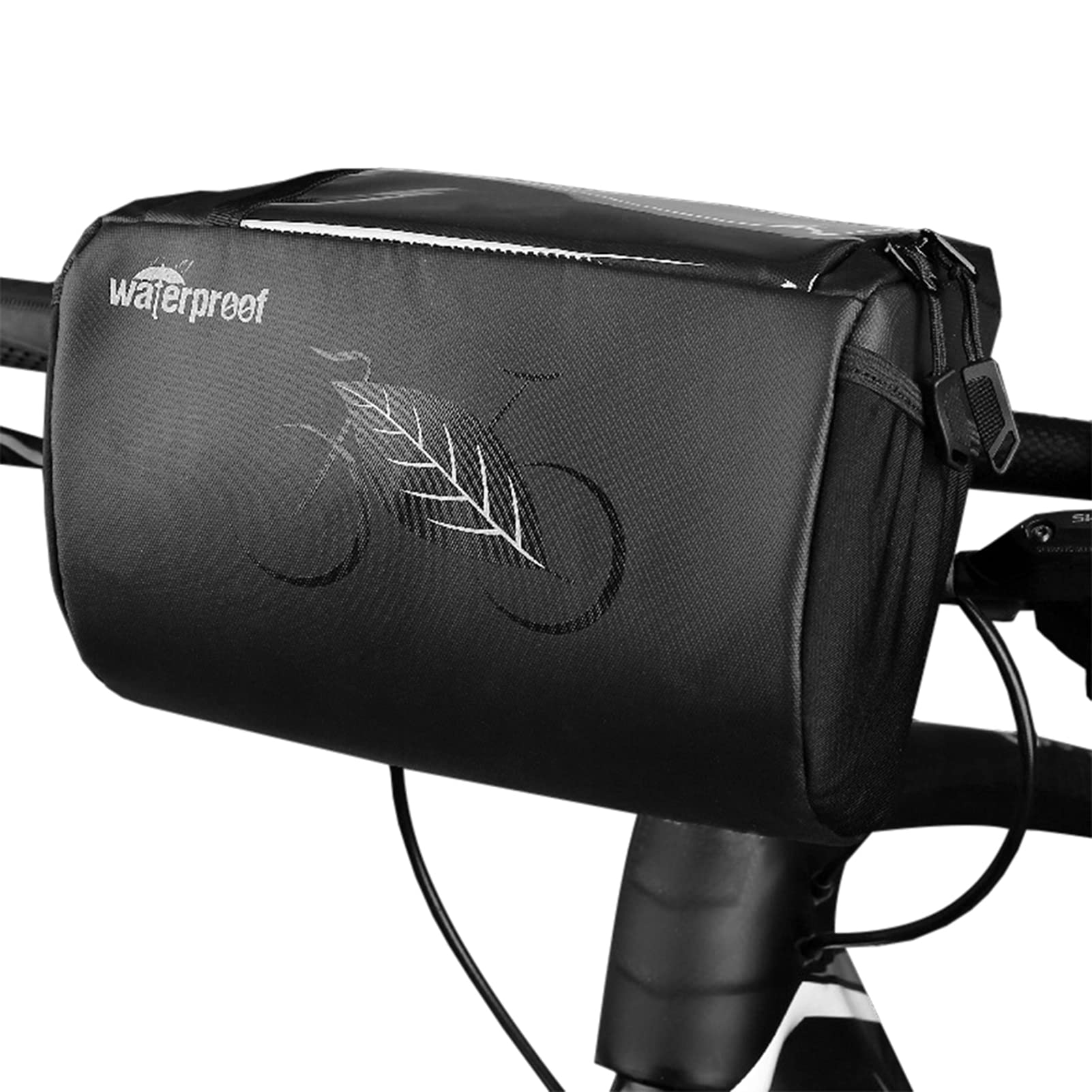 Homtoozhii Waterproof Bike Frame Bag - Front Tube & Handlebar Bicycle Bag with Touchscreen Phone Pocket | Ideal for Mountain Biking, Commuting & Outdoor Adventures