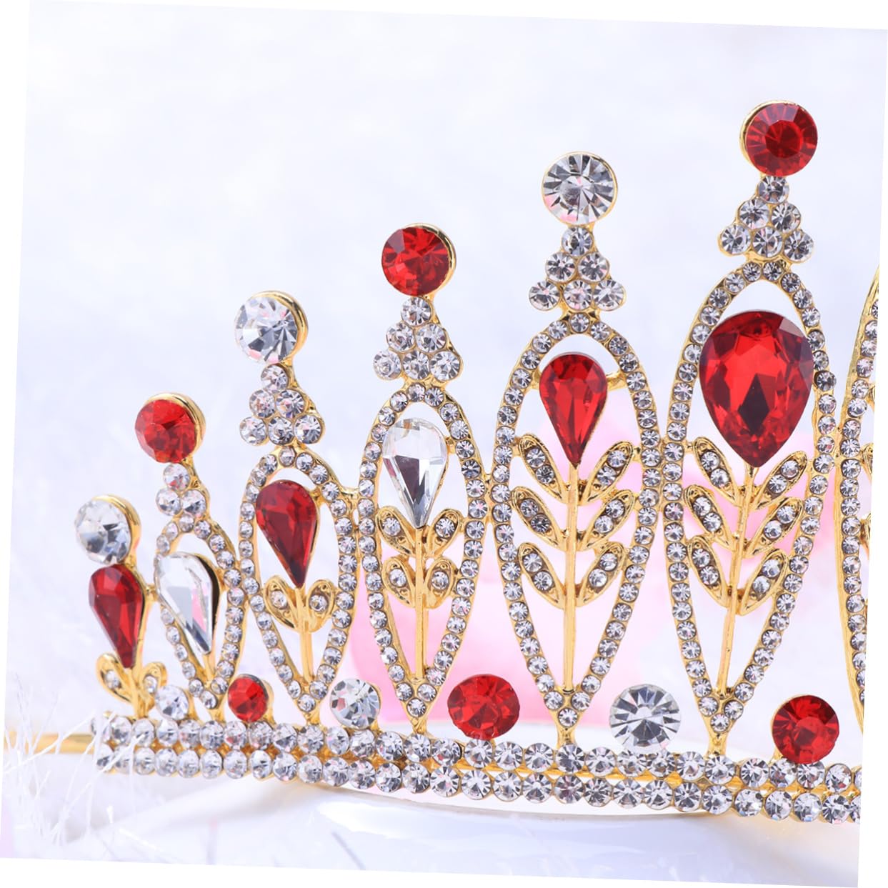 FRCOLOR 2pcs Shiny Rhinestone Wedding Tiara Headpiece - Bridal Crown for Women, Queen Leaf Headgear for Bride, Perfect for Wedding Ceremony & Photo Shoots