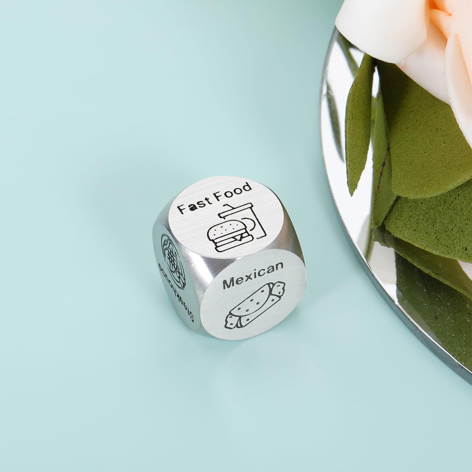 Food Decision Dice - Fun Movie Night Game for Couples, Unique Gag Gift for Boyfriend & Husband, Easter Basket Gift Idea for Men, Adult Dice Game for Date Nights & Parties - Perfect Anniversary Wedding Gift for Men Who Have Everything - Great for Romantic Dinners, Game Nights & Special Occasions