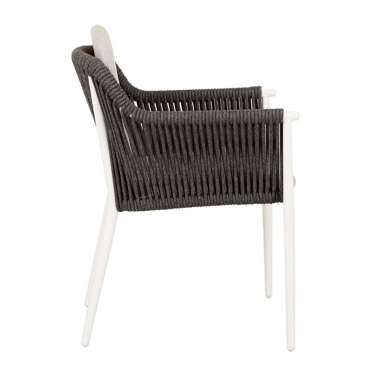 Delphi Modern Dining Armchair - Upholstered Fabric Seat, Sturdy Wooden Legs for Kitchen, Dining Room, and Office Use