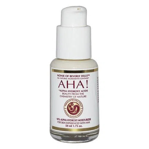 Nonie of Beverly Hills AHA! 10% Alpha Hydroxy Moisturizer - Exfoliating Face Cream for Glowing Skin - Perfect for Daily Hydration & Anti-Aging Skincare Routine