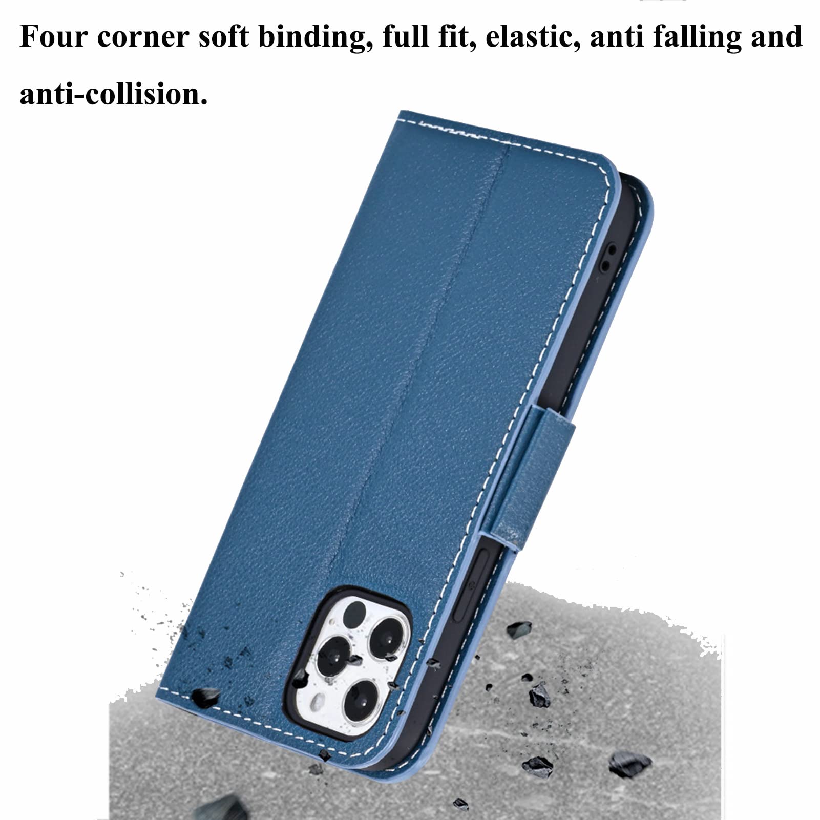 Premium Magnetic Flip Leather Wallet Case for iPhone 13/13 Pro/13 Pro Max (6.7