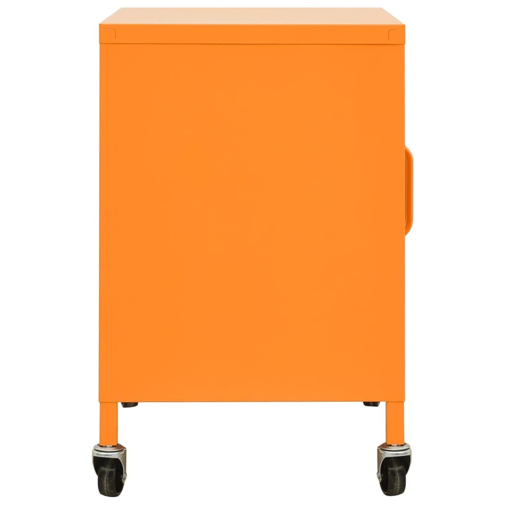 2-Door Steel Storage Cabinet with Adjustable Shelf & 4 Wheels - 23.6