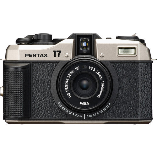 PENTAX 17 Half Frame Film Camera (Dark Silver) - Vintage Style 35mm Photography for Travel & Street Shooting