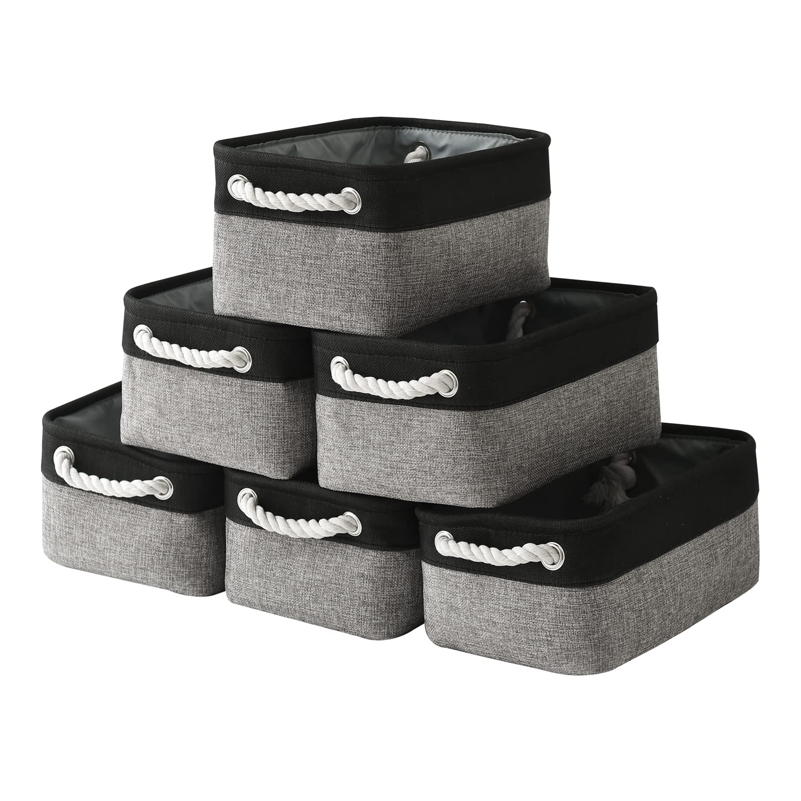 Fabric Storage Cubes with Handles - Closet Organizer Bins for Home & Office