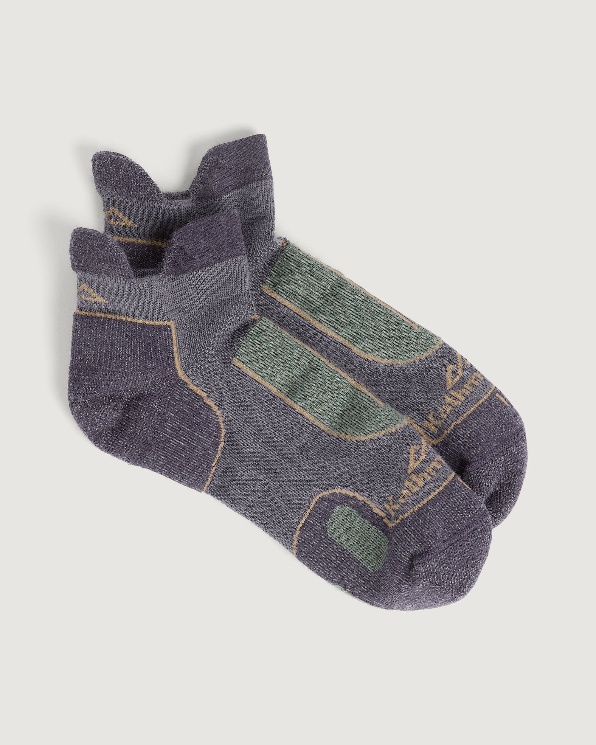 NuYarn Ergonomic Trail Socks for Hiking & Outdoor Activities - Dusk/Thyme/Golden Oak Color - Comfortable & Durable Performance Socks for Men & Women
