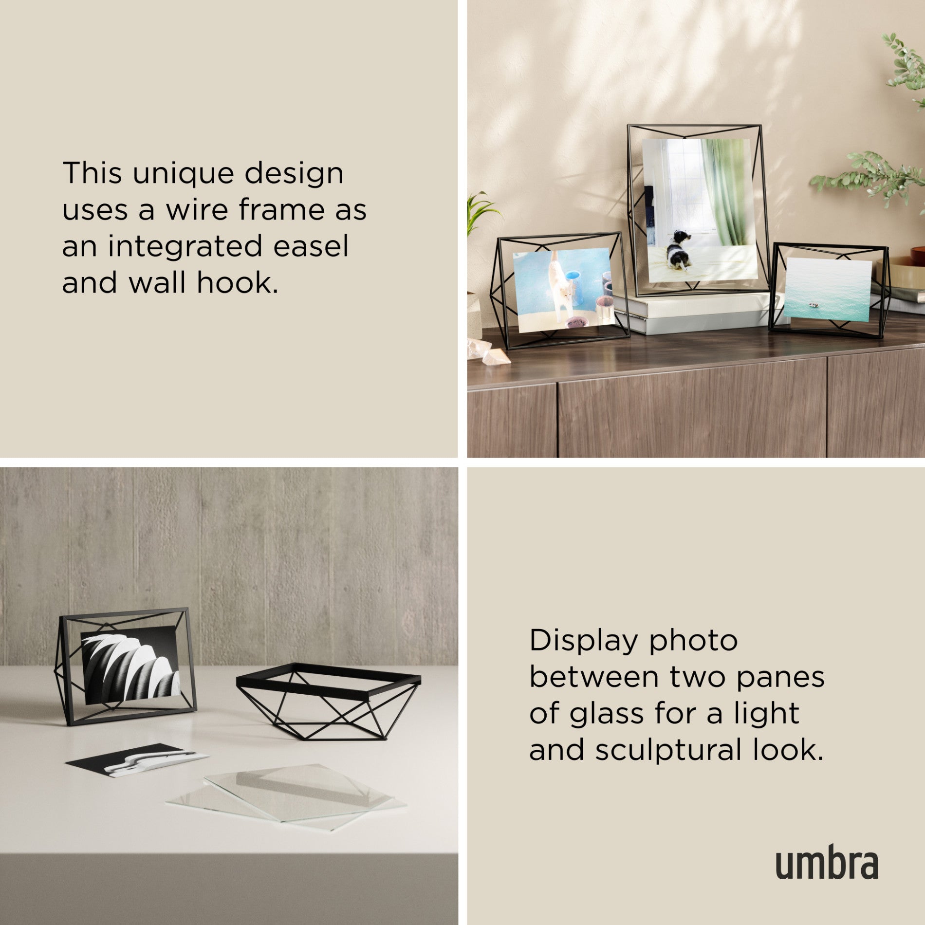 Prisma Picture Frame - Elegant Modern Photo Display for Wall & Tabletop - Perfect for Home Decor, Office, and Gift Giving