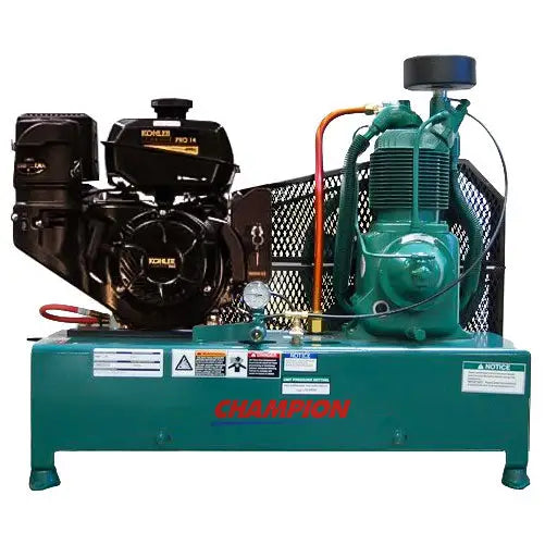 Champion R Series 9.1 HP Diesel Base Mount Air Compressor - Heavy Duty Industrial Air Compressor for Construction, Auto Repair & Pneumatic Tools