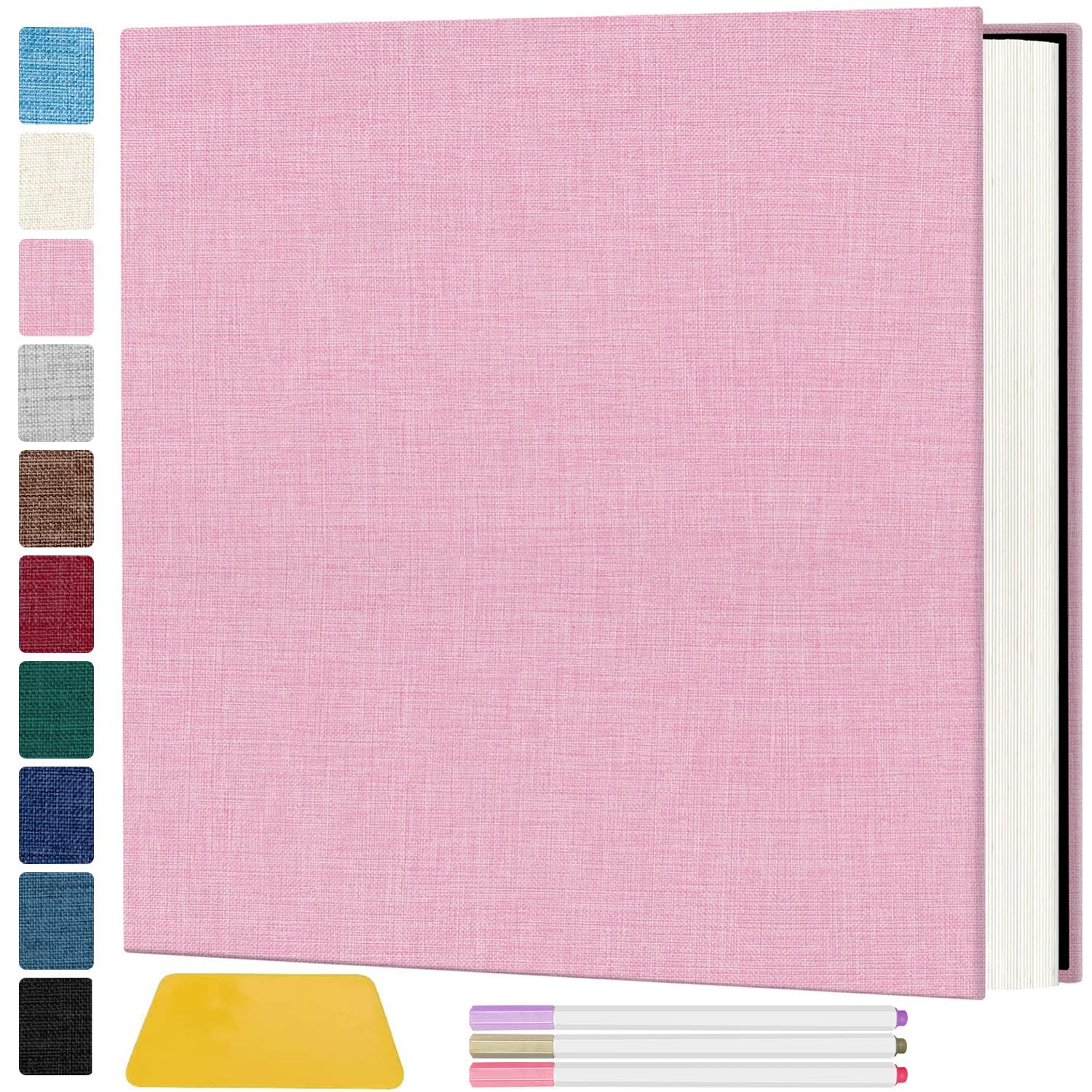 Self-Adhesive Photo Album with 60 Magnetic Sticky Pages - Holds 8x10, 5x7, 4x6, 6x8 & 3x5 Photos - Large Scrapbook for Family Memories, Wedding Albums & Baby Pictures - Perfect for Preserving Special Moments & Creating DIY Memory Books