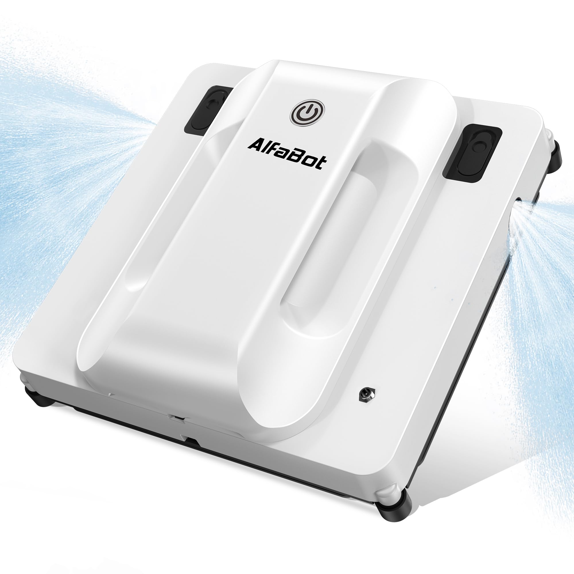 AlfaBot Smart Window Cleaning Robot - 4000PA High Suction, Dual Water Spray System, Anti-Fall & Edge Detection - Ideal for High-Rise Windows, Glass Tiles & Large Glass Surfaces - Perfect for Home, Office & Commercial Window Cleaning