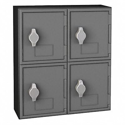 Matte Black 12-inch Wide Cell Phone Locker with Secure Hasp Lock - Perfect for Schools, Offices, and Public Spaces to Store & Protect Smartphones