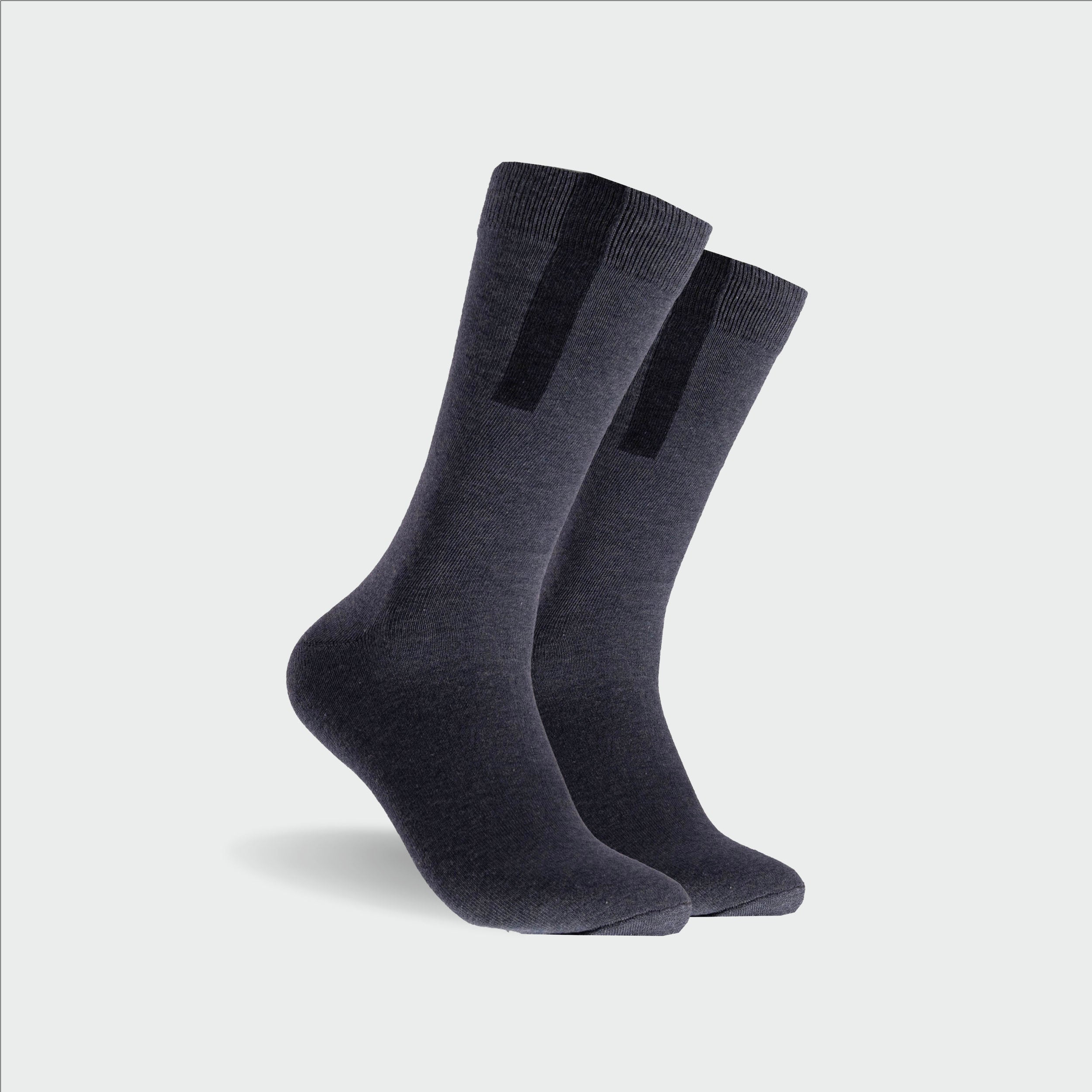 Men's Plain Cotton Crew Socks 5-Pack Navy Blue - Comfortable Everyday Socks for Work, Gym & Casual Wear