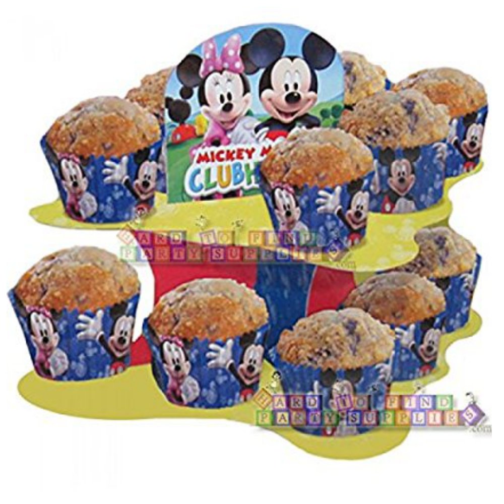 Mickey Mouse Clubhouse Snack Cupcake Stand - Disney Party Supplies for Kids Birthday, Baby Shower & Themed Events - Perfect for Dessert Display & Candy Buffet Decorations
