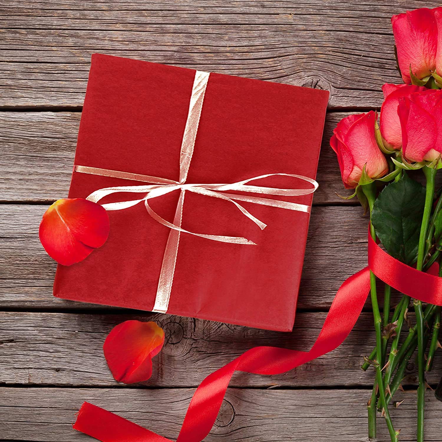 Eco-Friendly Sarras Red Multi-Purpose Wrapping Paper - 30 Sheets (20x26 Inches) | Perfect for Gift Wrapping, DIY Crafts, Flower Making, Shipping Clothes & Candle Packaging | Ideal for Christmas, Birthdays, Weddings & Home Decor Projects