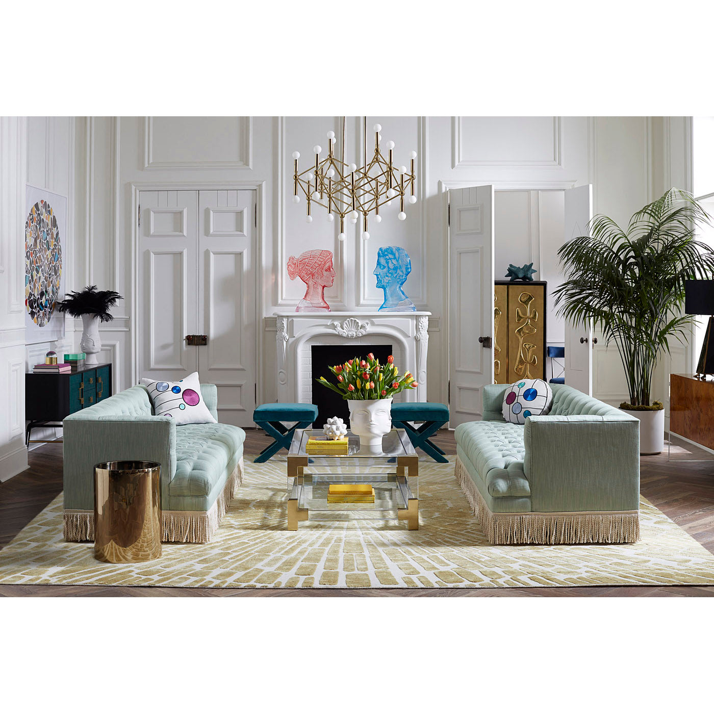 Sunburst Hand Knotted Rug - Premium Bohemian Style Area Rug for Living Room, Bedroom & Dining Room - Soft & Durable Home Decor