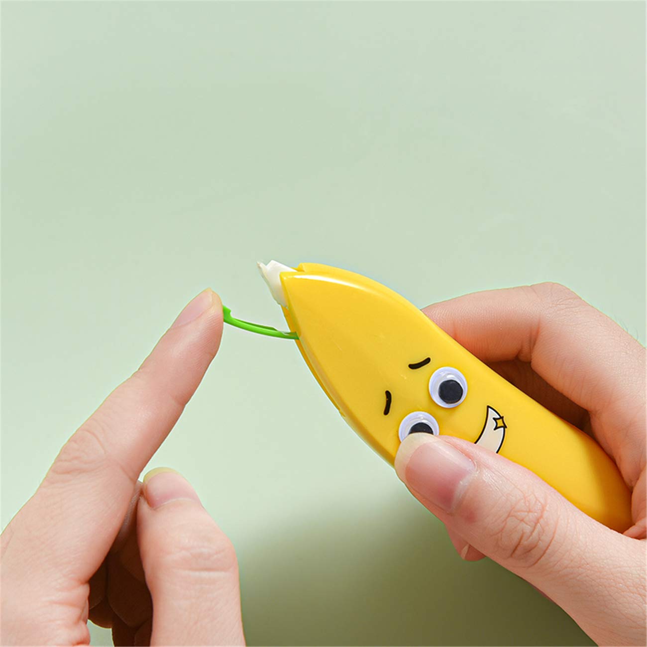 Kawaii Banana Style Correction Tape - Fun & Cute White Out Roller for Office & School Supplies, Perfect Back to School Gift for Students (4 Pack) - Great for Homework, Note Taking & Craft Projects