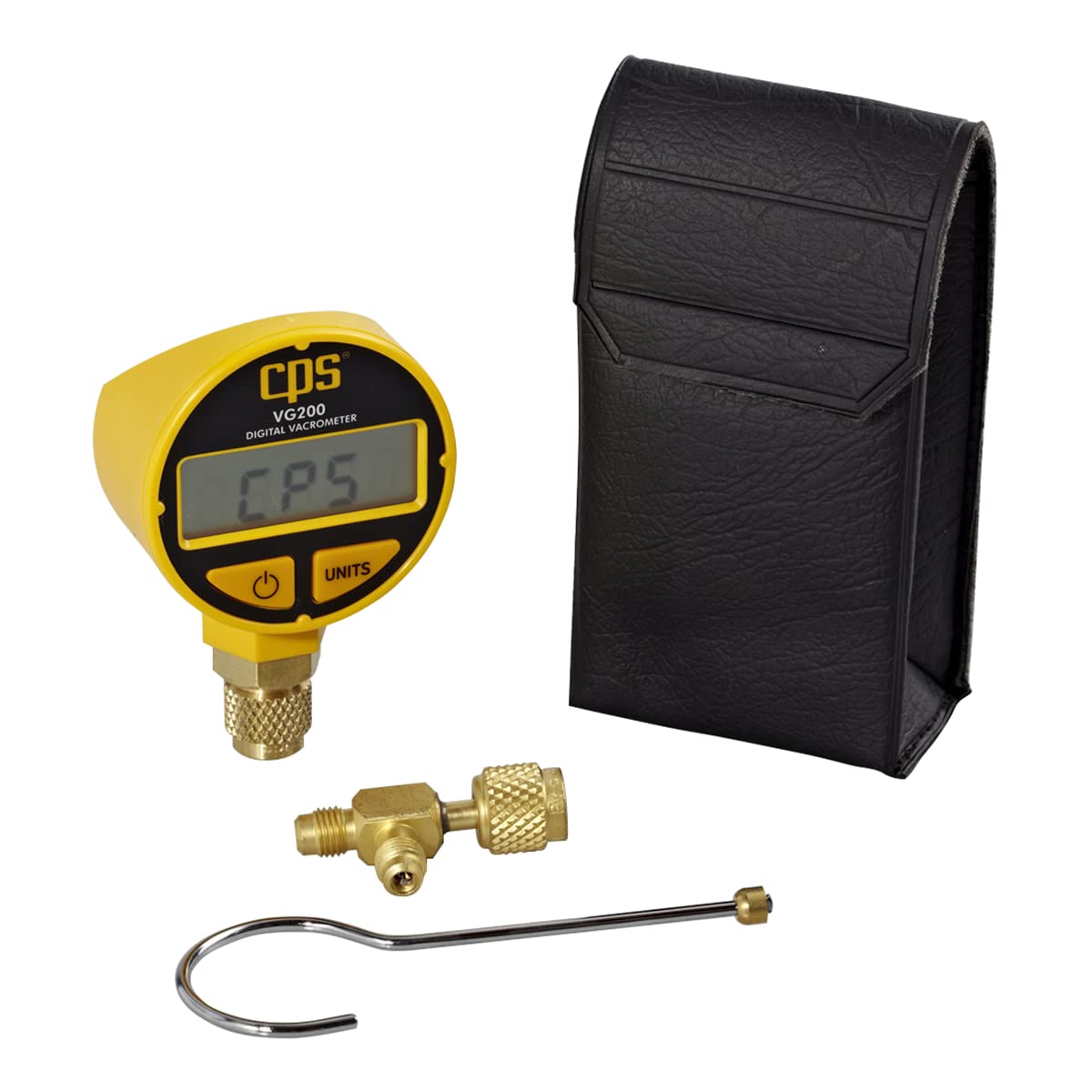 CPS VG200 Digital Vacuum Gauge - NIST Calibrated for Precision, 400 Psi Pressure Resistance, 5-Digit LCD Display | Ideal for HVAC/R Vacuum Testing, Refrigeration Maintenance & Automotive AC Diagnostics