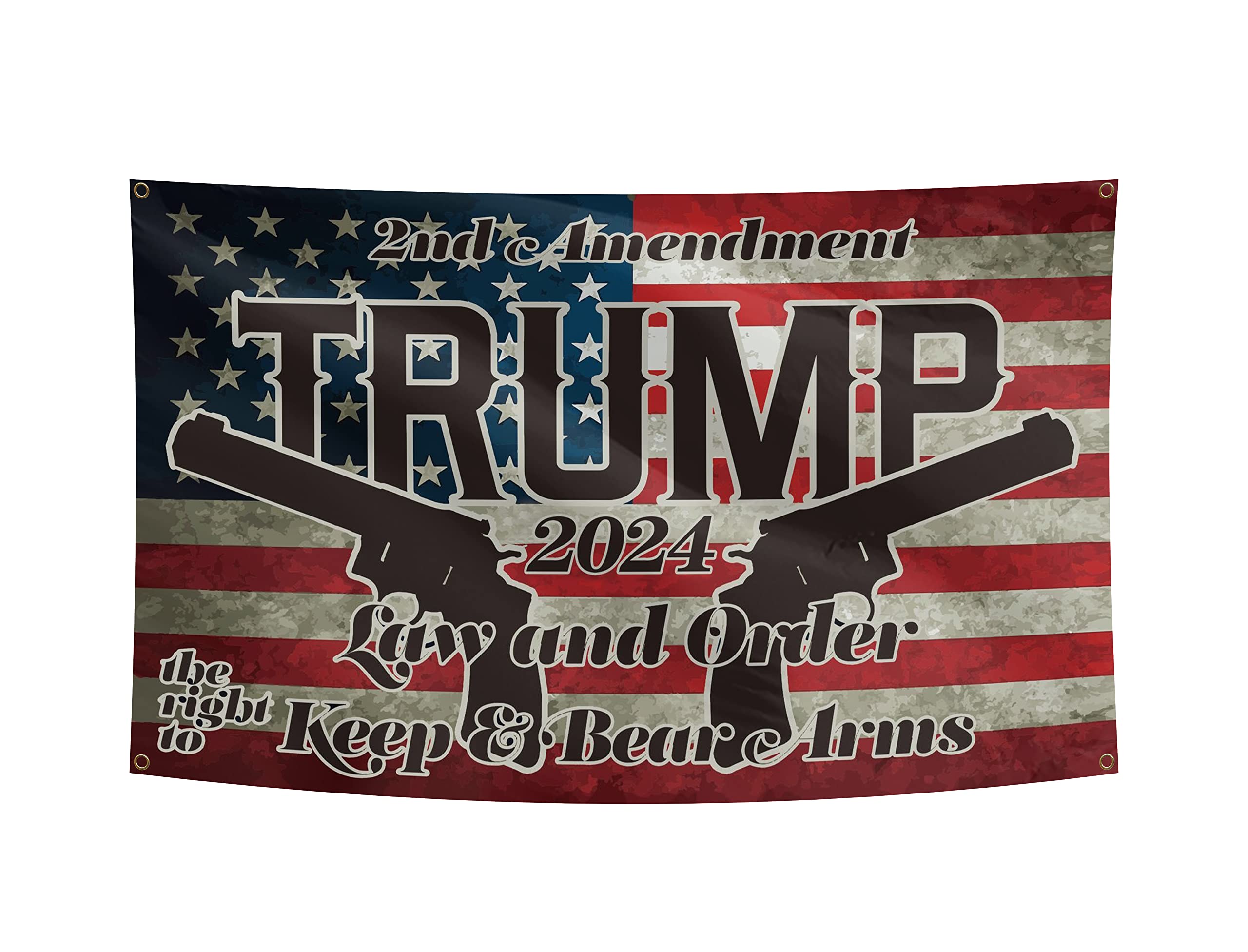 2nd Amendment Trump Right to Keep and Bear Arms American Flag - 3x5 ft Outdoor Indoor Home Decor, Garden & Breeze Flag for Patriotic Display, Political Rallies & Backyard Decorations