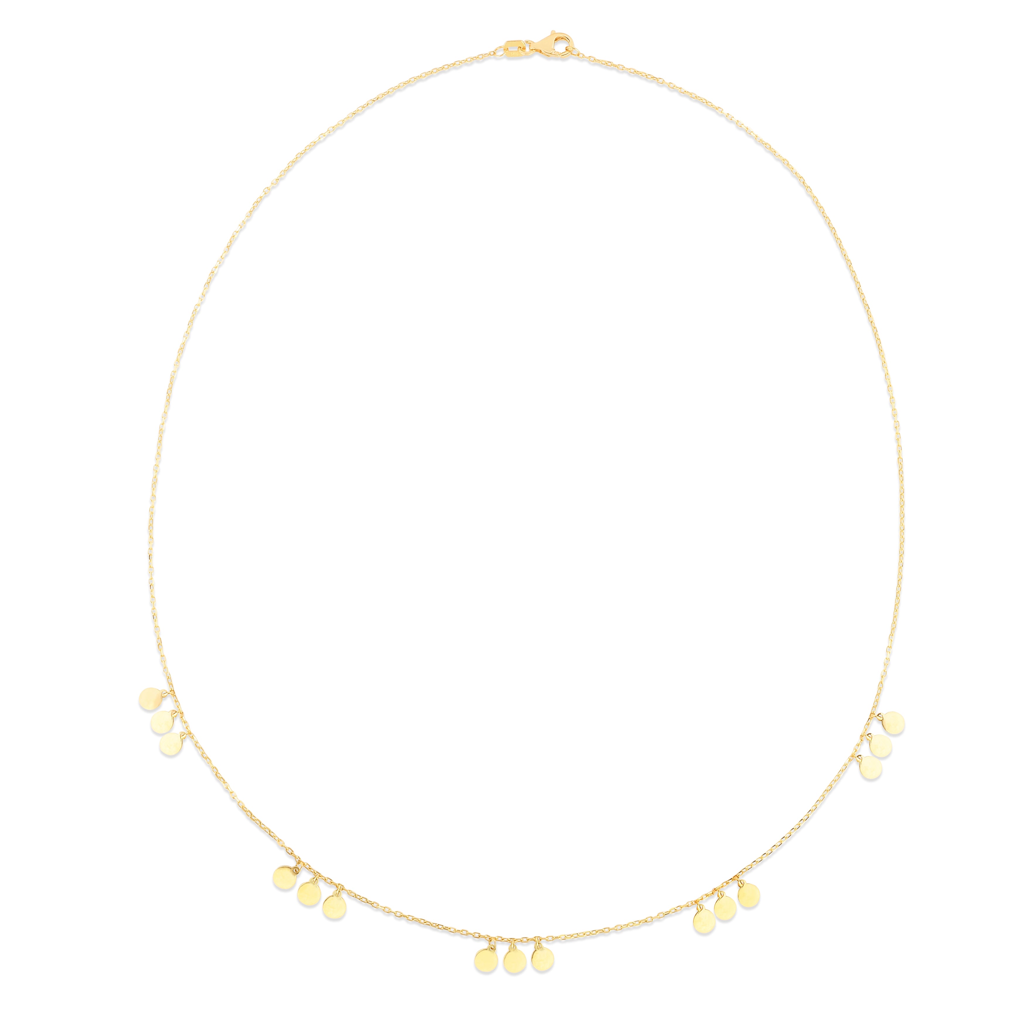 14K Gold Dangle Disc Necklace for Women - Elegant Layering Pendant Jewelry Gift for Birthday, Anniversary & Valentine's Day | Perfect for Everyday Wear & Special Occasions