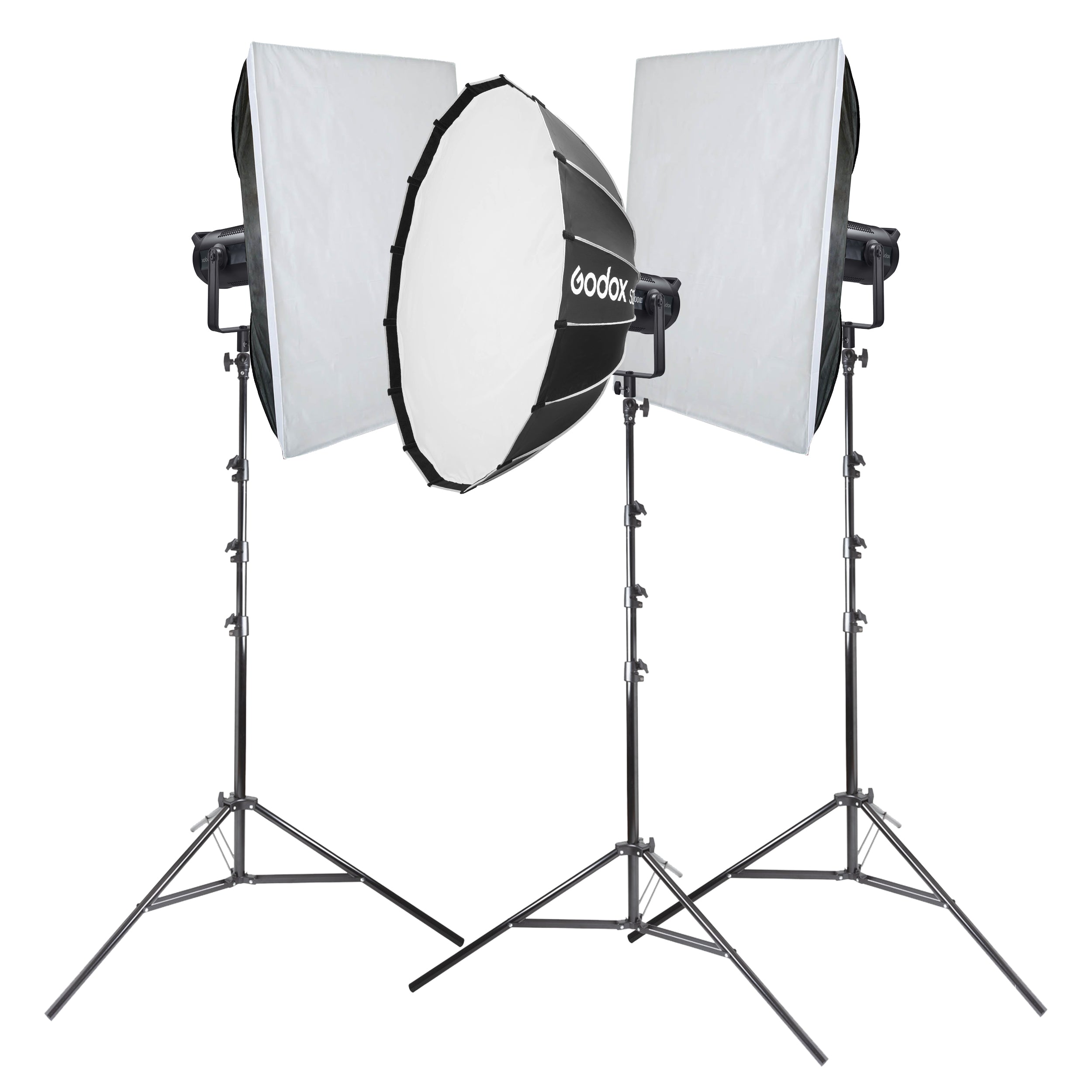Godox SZ200BI Zoom LED Continuous Video Light Kit with Three Head Softbox – Perfect for YouTube, Photography, and Studio Lighting
