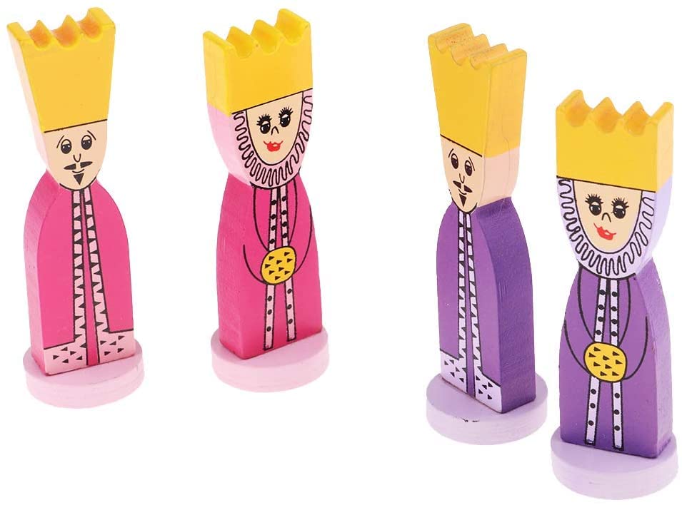 Pink Wooden Chess Set - Cute Cartoon Board Game with Chessboard - Educational Strategy Game for Adults & Kids - Perfect for Family Game Nights & Learning Fun