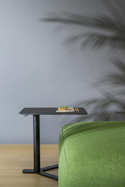 Lapalma Adjustable Height Rectangular Side Table - Modern & Versatile End Table for Living Room, Bedroom, or Office Use