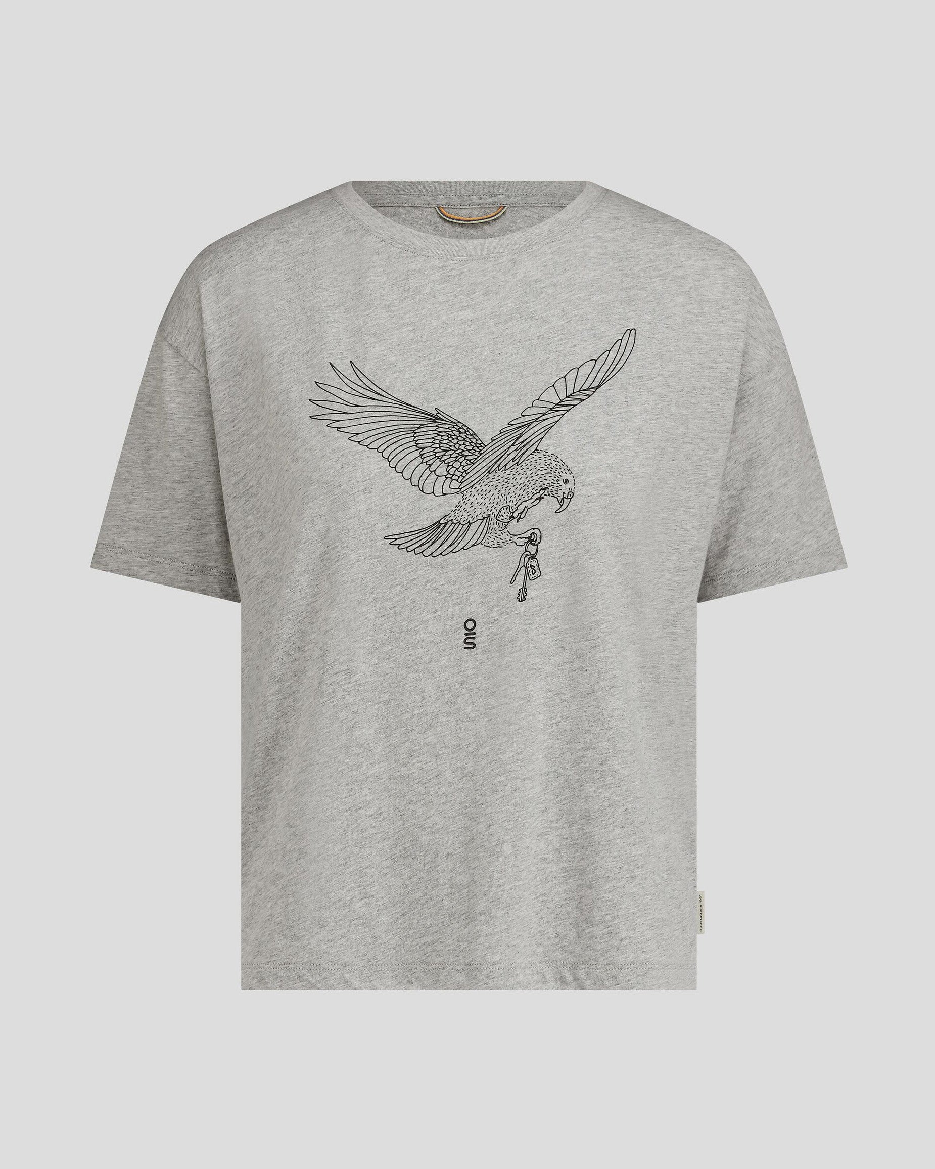 Organic Cotton Women's T-Shirt by O.Smither - Light Grey Marle | Soft & Breathable Casual Tee for Everyday Wear, Yoga & Lounge