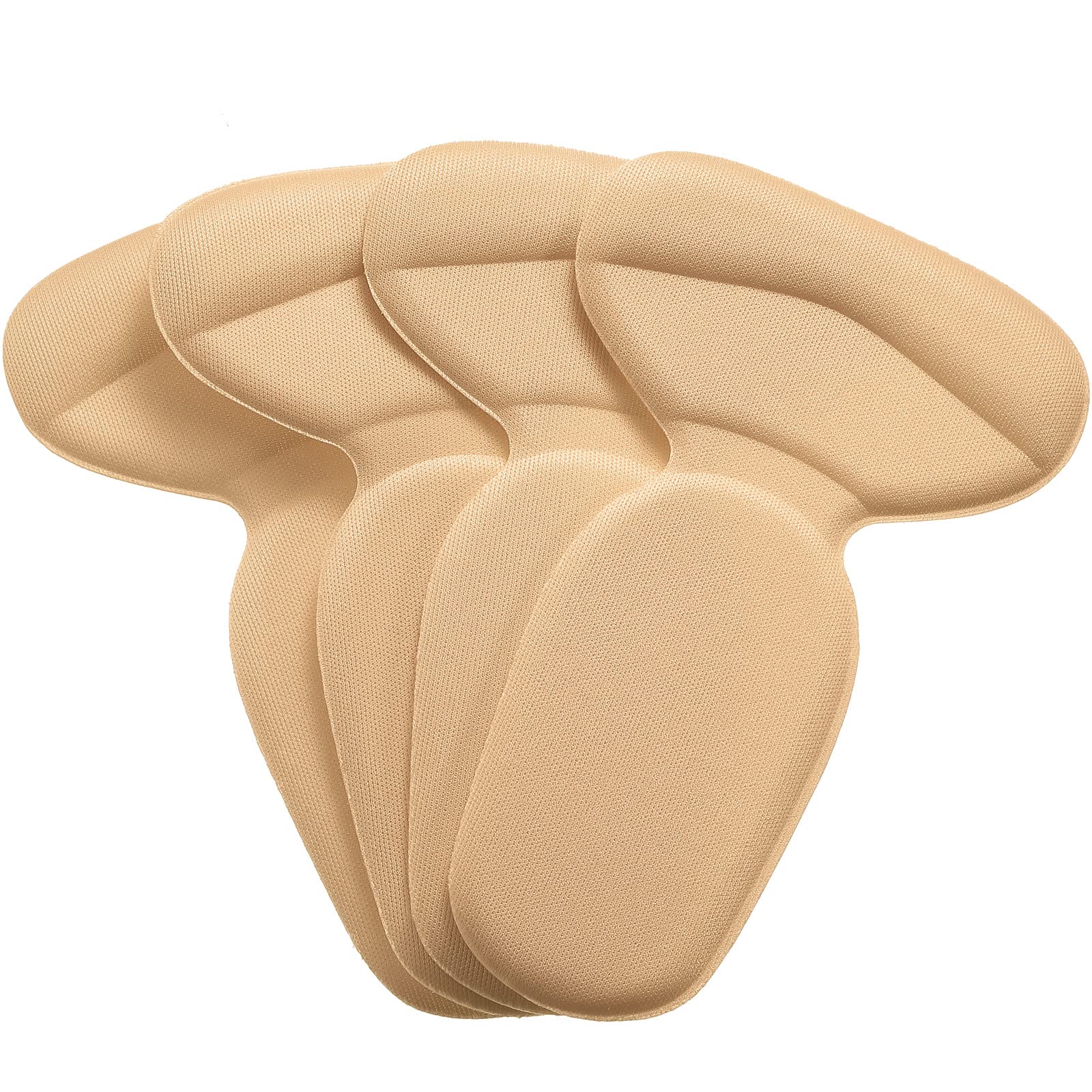 2 Pairs Anti-Slip Heel Protectors for Shoes - Self-Adhesive Cushion Insoles for Men & Women (Beige) - Prevents Blisters, Reduces Foot Pain - Perfect for High Heels, Work Shoes & Daily Comfort