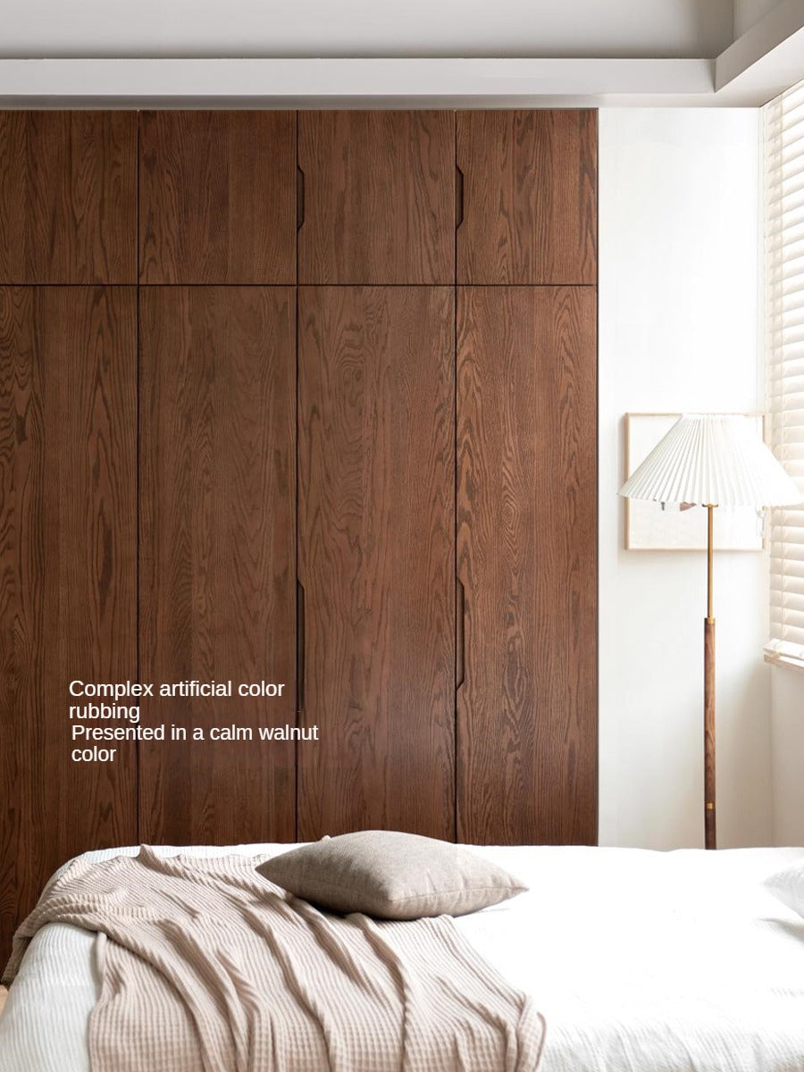 Solid Oak Wood Modern Wardrobe - Stylish & Durable Closet for Bedroom, Walk-In Closet, or Guest Room Storage