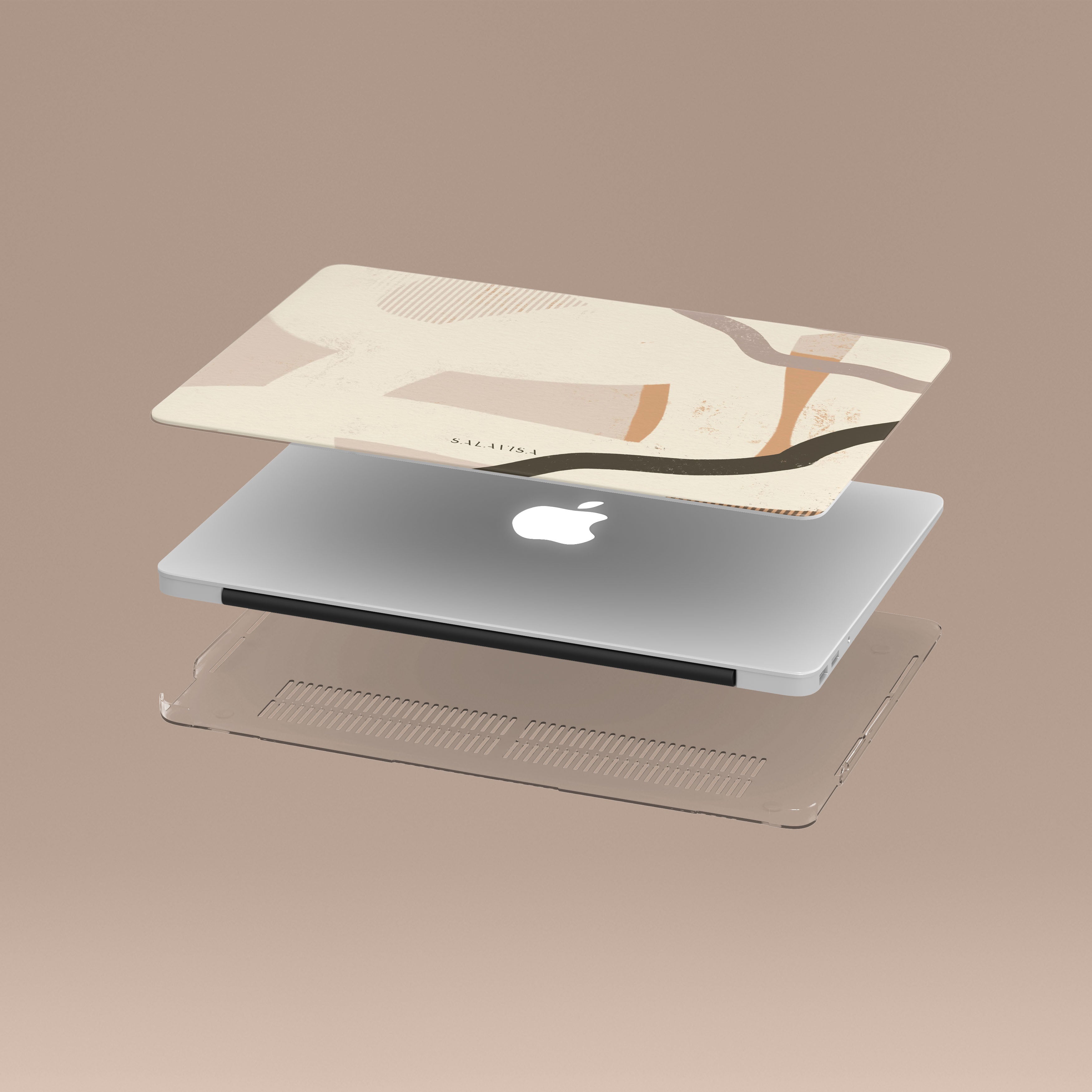 Organic Coffee-Themed MacBook Case - Eco-Friendly Laptop Cover for MacBook Air & Pro - Perfect for Coffee Lovers & Office/Home Use
