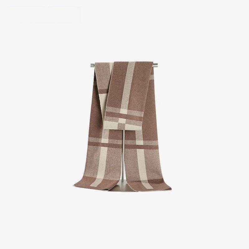 Premium Men's Winter Wool Scarf - Thickened Warm Cashmere Neck Warmer - Luxury Gift for Him (801339050726) - Perfect for Cold Weather, Outdoor Activities & Holiday Gifting