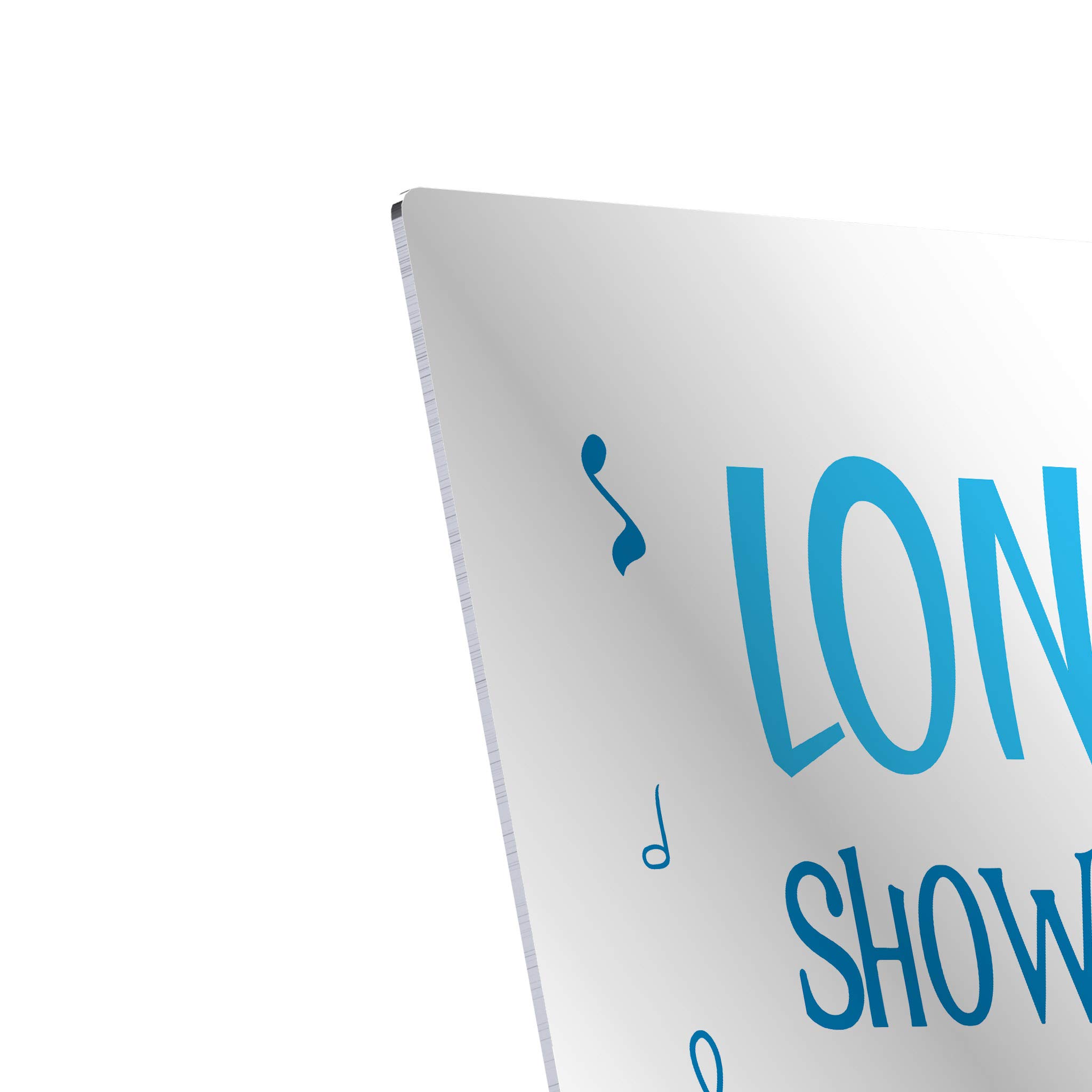 Funny Bathroom Wall Art - HB Art Design 'Long Showers & Loud Music' Metal Print Sign | 40x30 Inches Ready to Hang | Perfect Bathroom Decor, Nursery Sign & Unique Toilet Gift for Music Lovers
