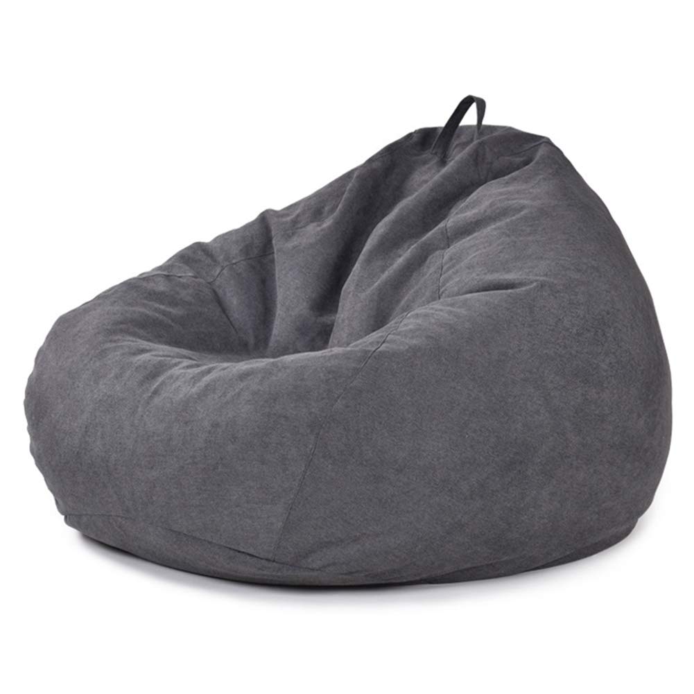 Soft Comfy Adult Bean Bag Chair Cover - XXL Black DIY Replacement Cover for Large Bean Bag Sofa & Lazy Lounger | Home Decor Accessory | Perfect for Living Room, Bedroom, Game Room & Dorm