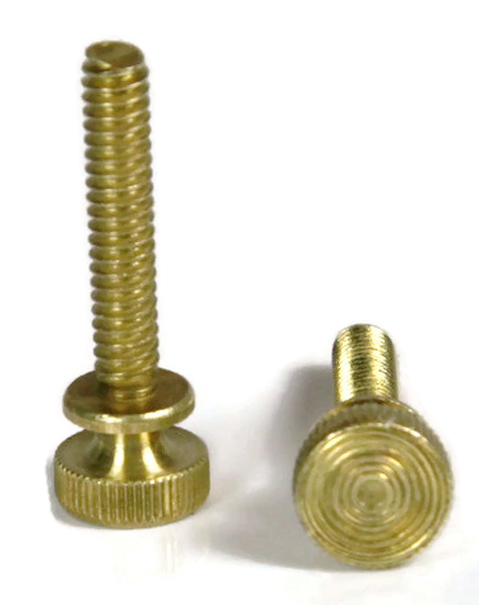 #10-24 x 3/4 Inch Knurled Head Thumb Screws - 100 Pack Solid Brass Machine Screws for Electronics, Furniture & DIY Projects