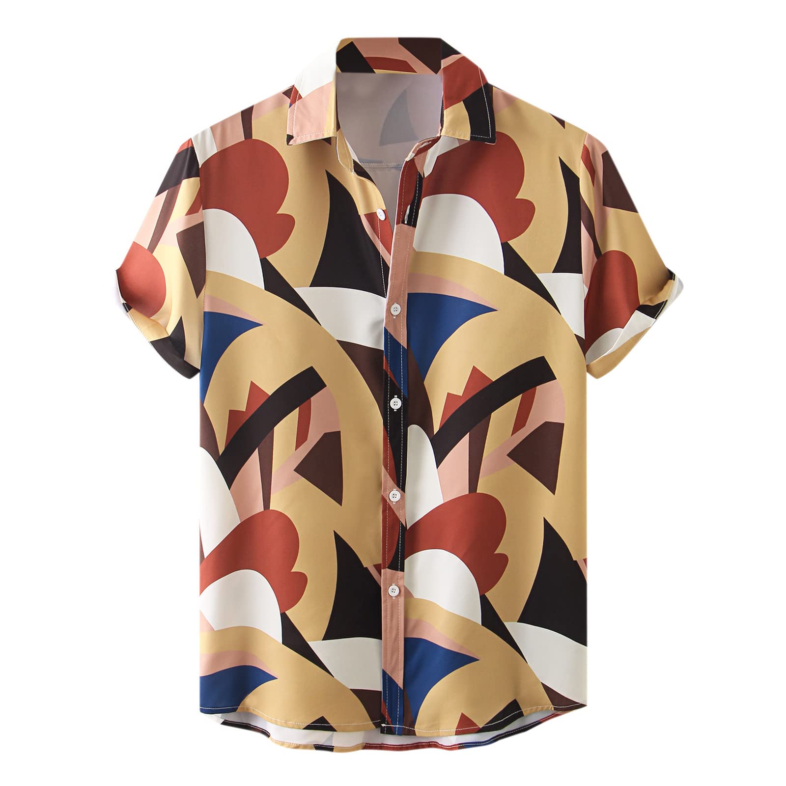Men's Linen Shirts - Breathable Printed T-Shirts for Daily Wear | Casual Summer Outfit & Beach Vacation Essential